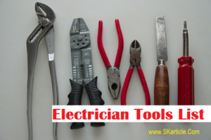ITI Electrician Tools Name